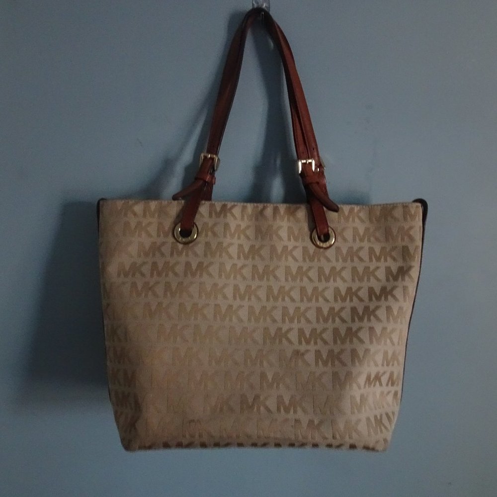 Used Michael Kors MK Monogram Tote Bag